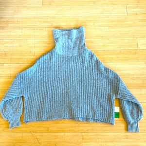 Furry turtle neck sweater